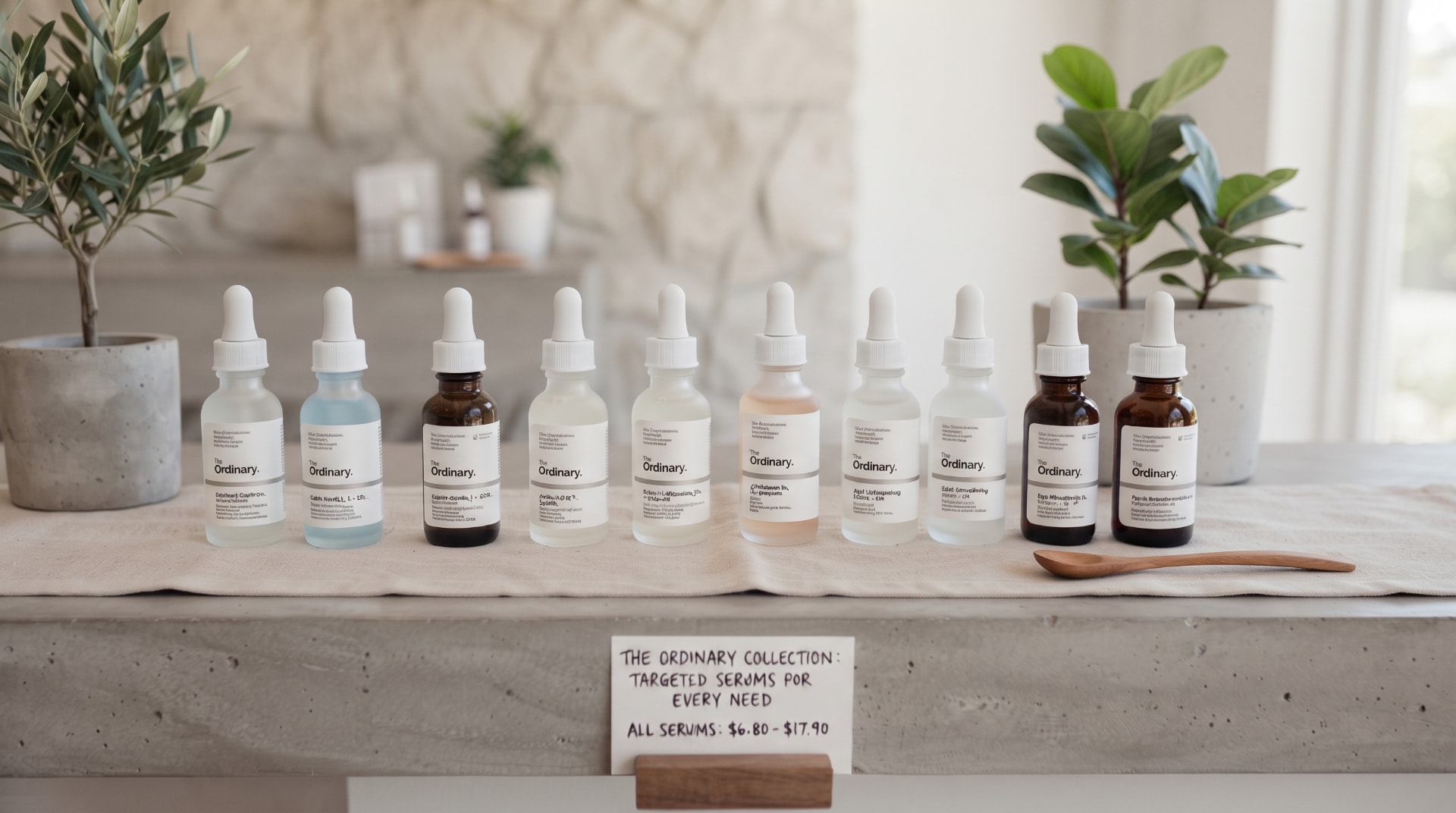YFARZ collection of The Ordinary skincare serums